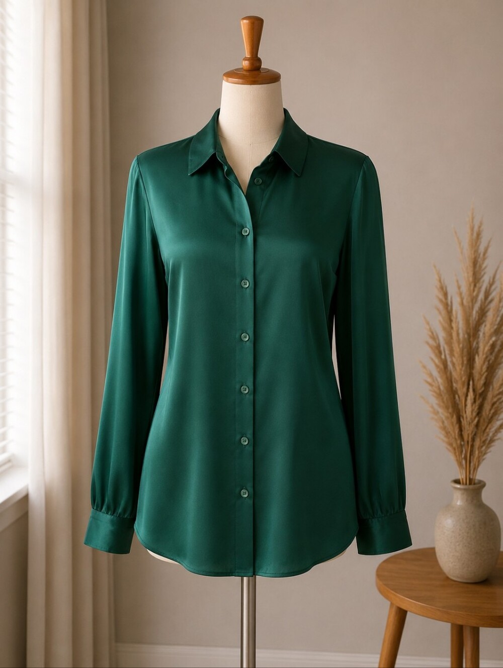 Zara Emerald Green Blouse – Women’s Size S